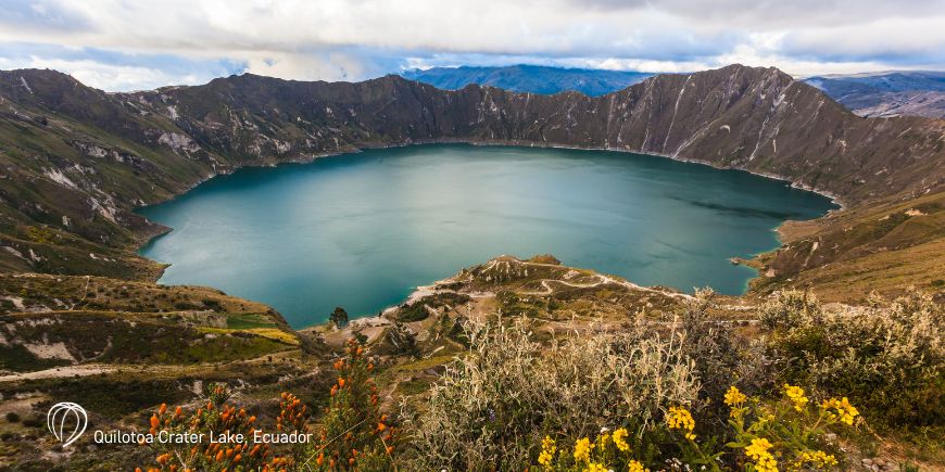 Quilotoa Crater Lake in Ecuador