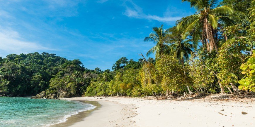 Blue sky over Manuel Antonio Beach