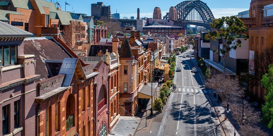 Overview of the Rocks in Sydney