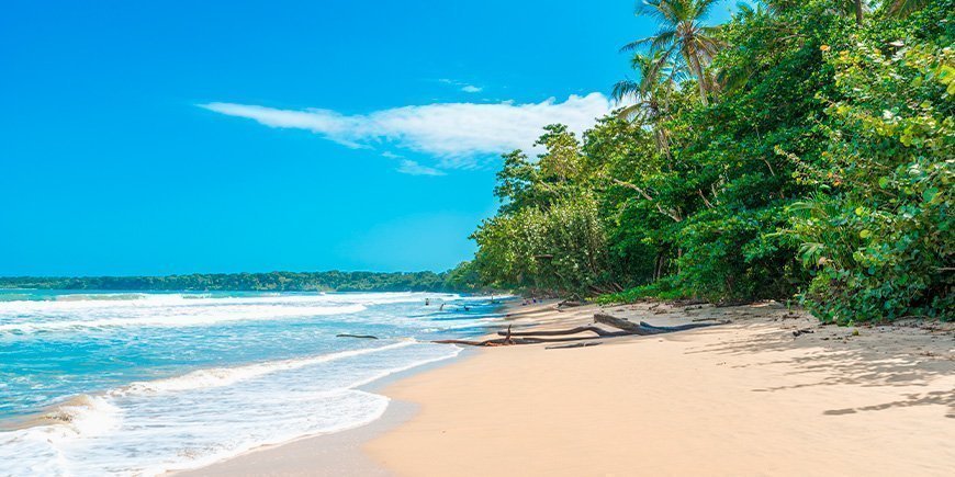 Beautiful beach in Cahuita National Park