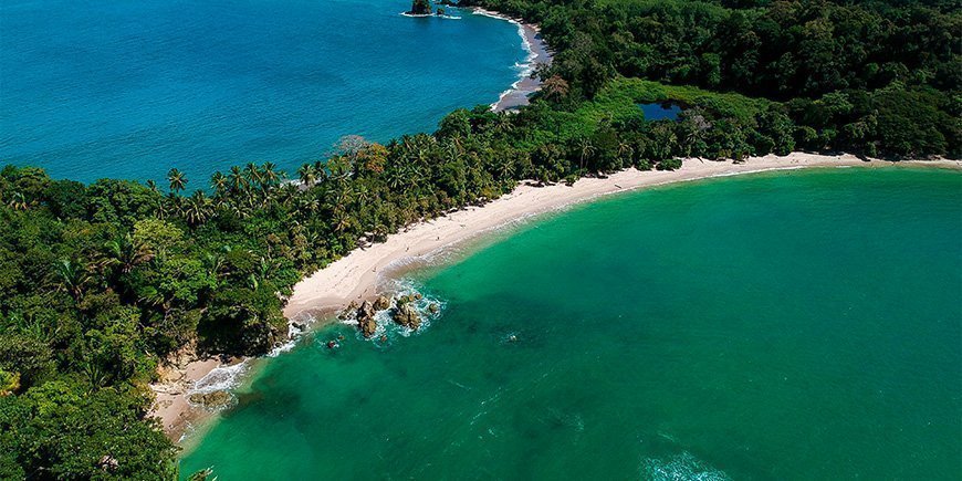Manuel Antonio jungle and beach seen from above