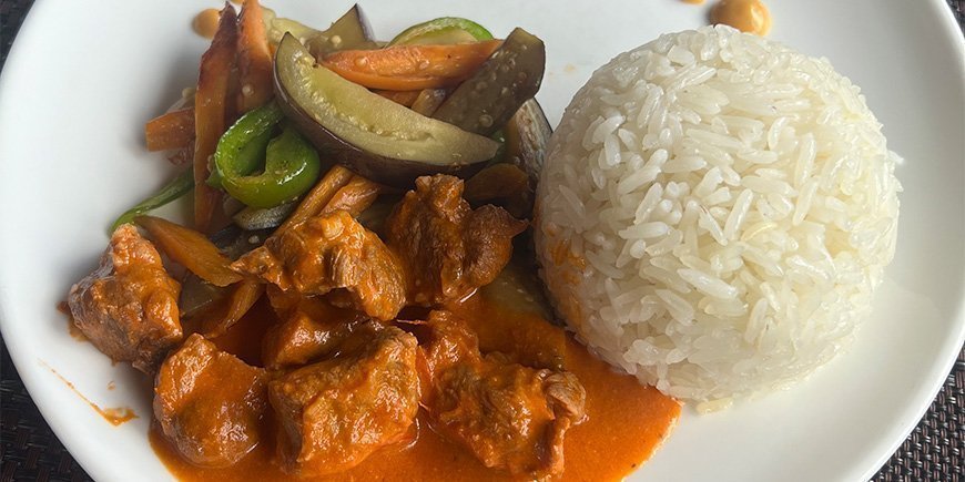 Breakfast served to us at Serengeti Safari Lodge