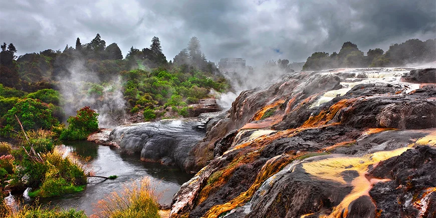 Te Puia, et levende maori-kultur- og geotermisk center.