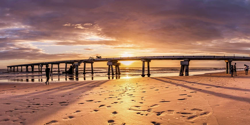 Sunset over Butwani Bridge in Malindi on the Kenyan coast